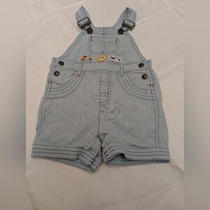 GYMBOREE shorts overals NWT.6-12 MONTH. Cotton. Bibbed . Scooter Graphic.  EUC.